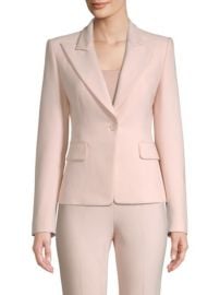 MICHAEL KORS COLLECTION - ONE-BUTTON PEBBLE CREPE BLAZER at Saks Fifth Avenue